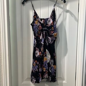 Free People Floral Black Mini Dress